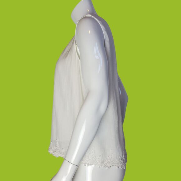 Coldwater Creek White Gauzy Tank - Picture 1 of 8